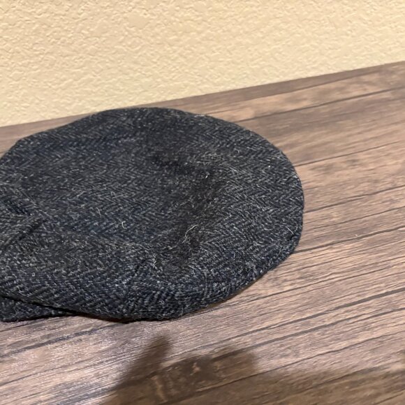 Hanna Hats Donegal 1924 Flat Cap Small Dark Grey Irish Tweed 100% Wool Lined - Picture 3 of 4